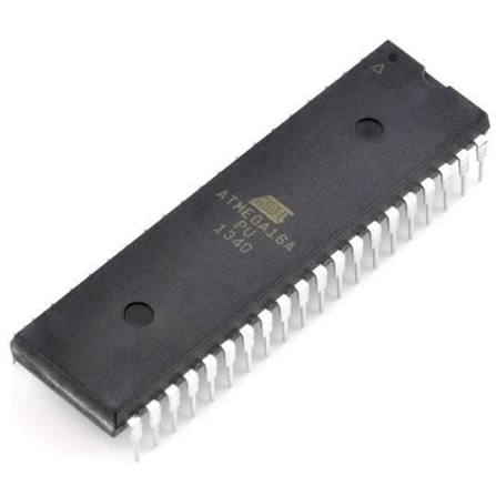 ATMEGA16A-PU 8-bit AVR microcontroller commonly used in embedded systems, automation, robotics, and electronics projects